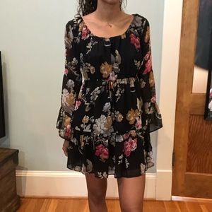 Mink pink floral dress